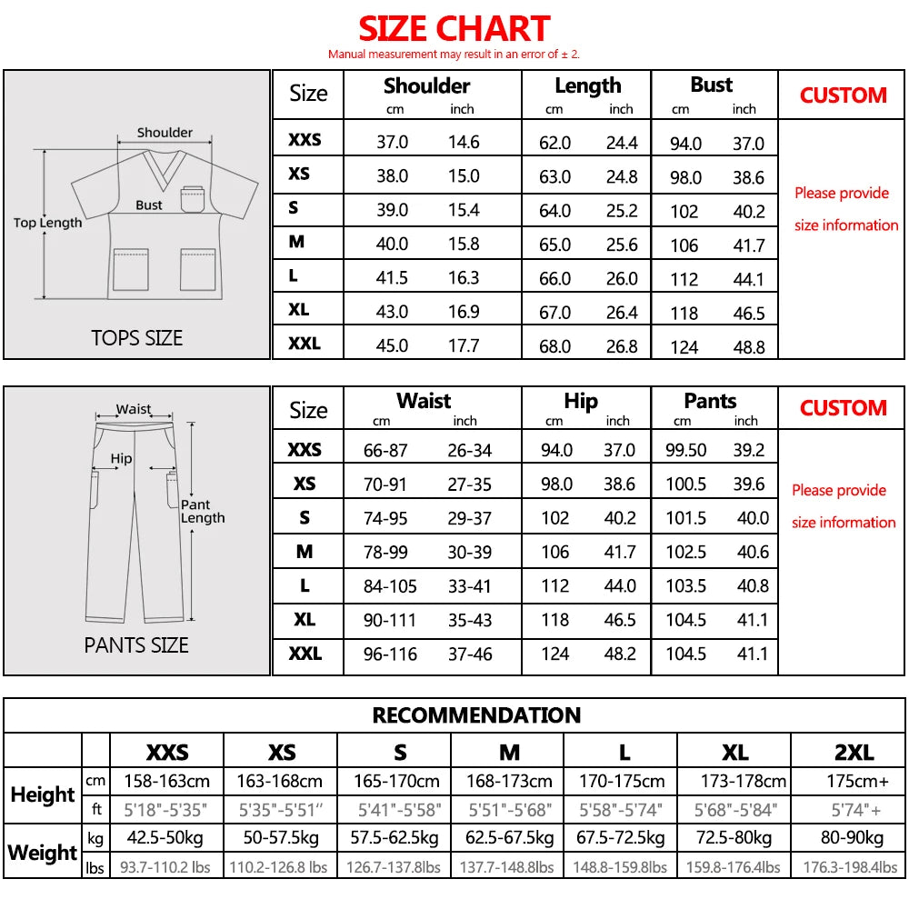 Scrubs Set Antibacterial Wrinkle-Resistant Waterproof