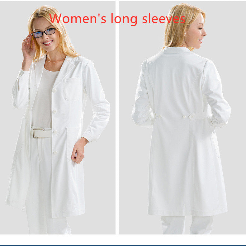 Long-sleeved Anti-static White Lab Coat For Doctors