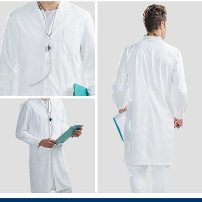 Long-sleeved Anti-static White Lab Coat For Doctors