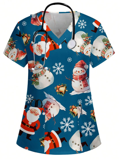 Christmas Scrub Tops