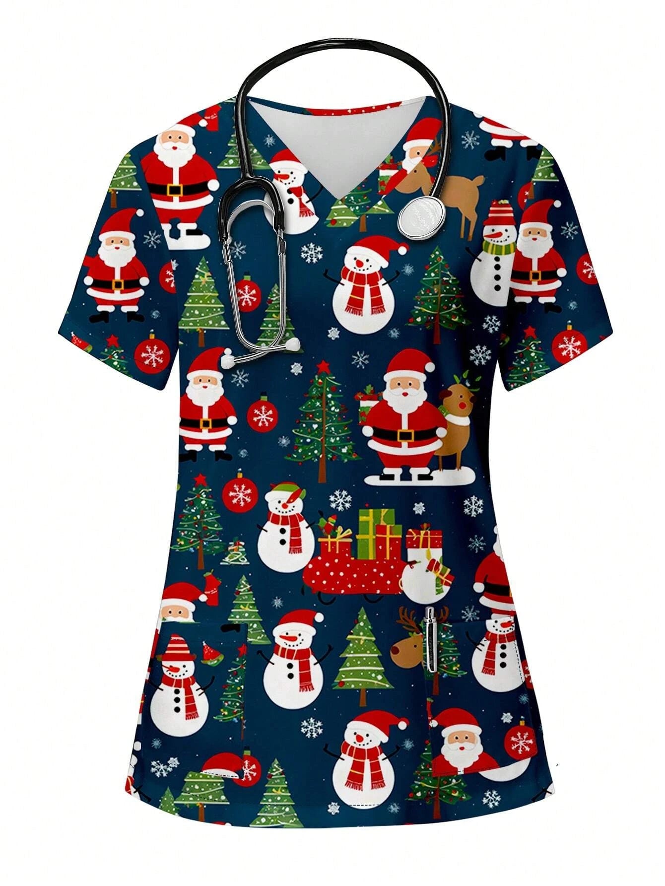 Christmas Scrub Tops
