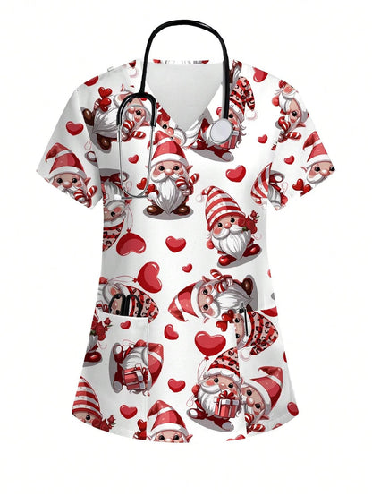 Christmas Scrub Tops