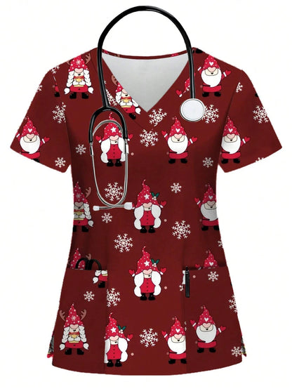 Christmas Scrub Tops
