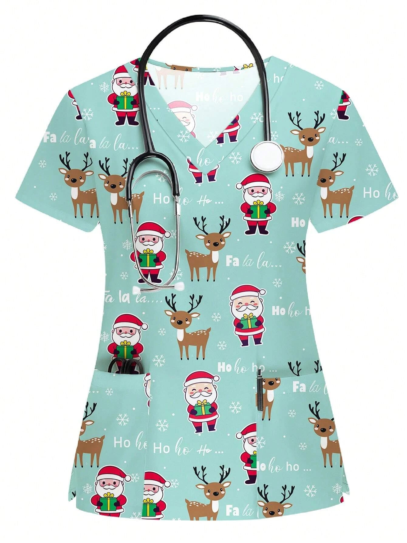 Christmas Scrub Tops