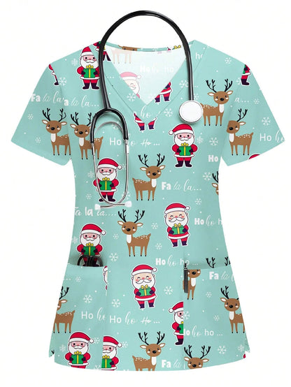 Christmas Scrub Tops