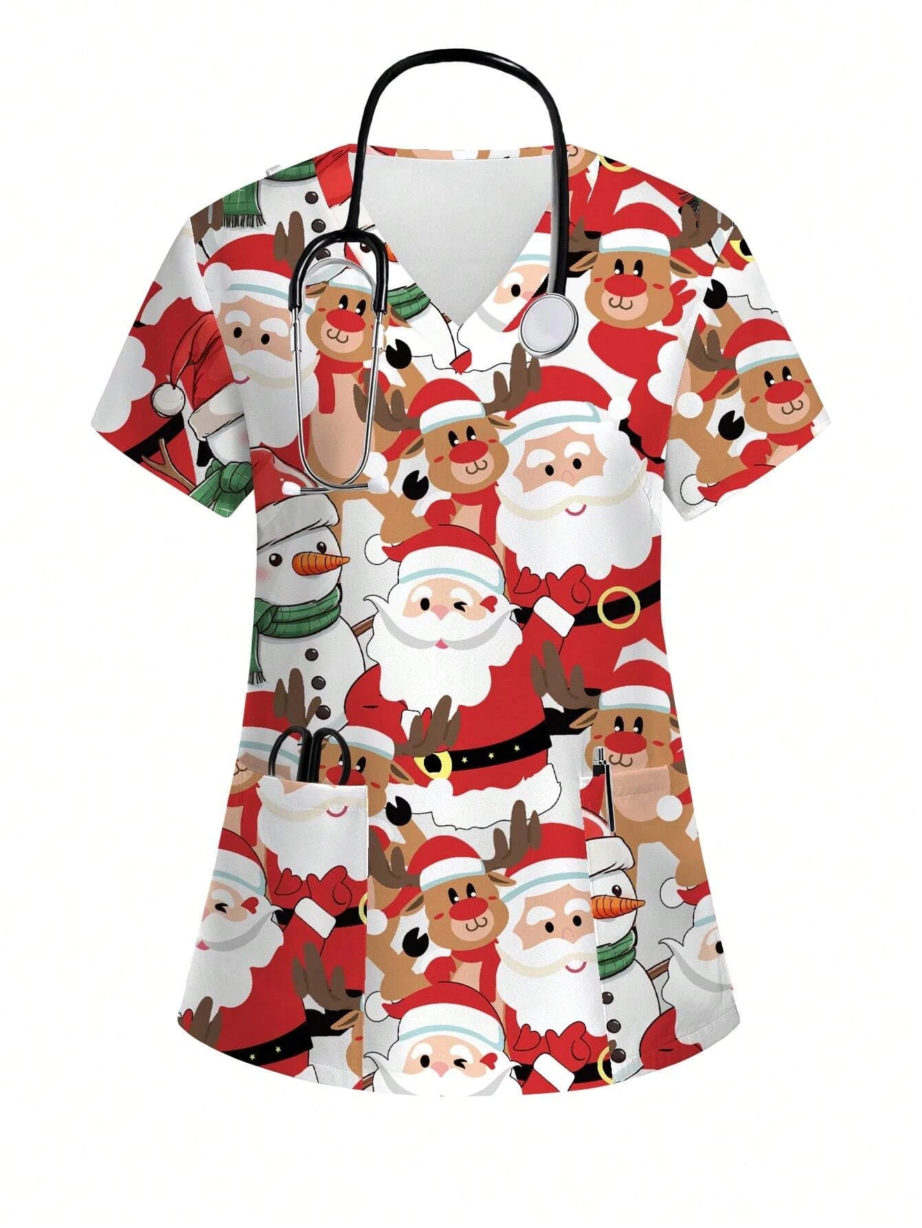 Christmas Scrub Tops