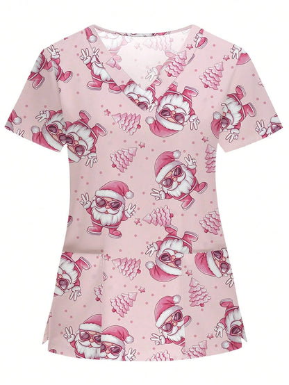 Christmas Scrub Tops