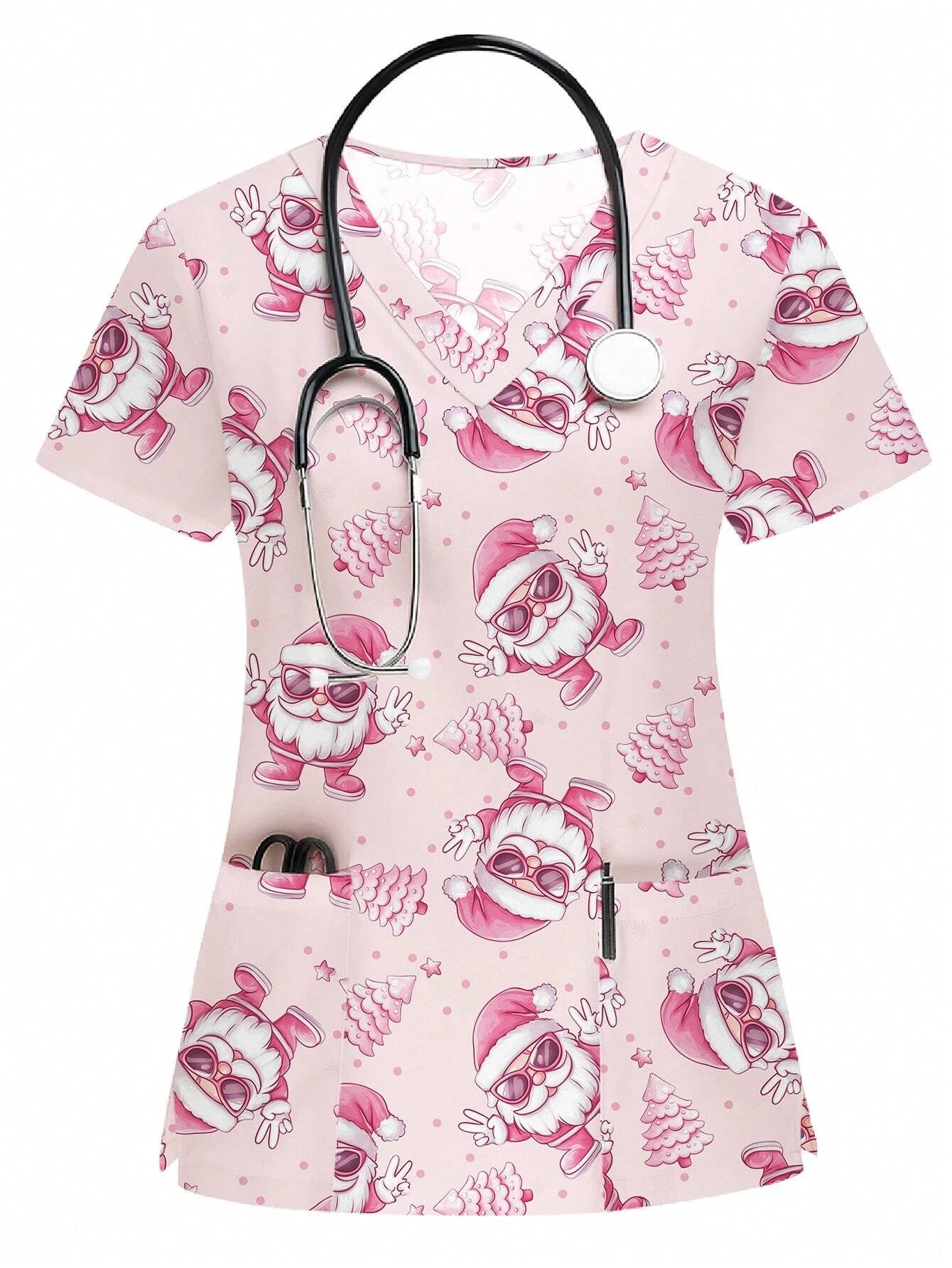 Christmas Scrub Tops