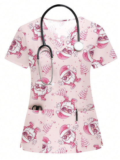 Christmas Scrub Tops