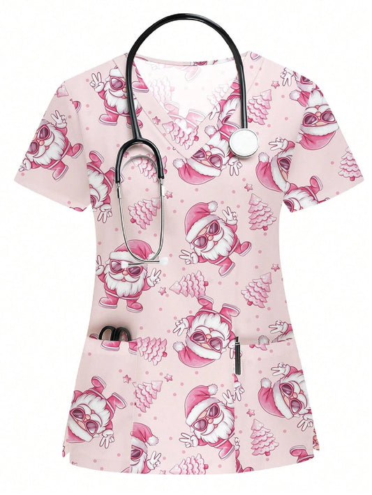 Christmas Scrub Tops