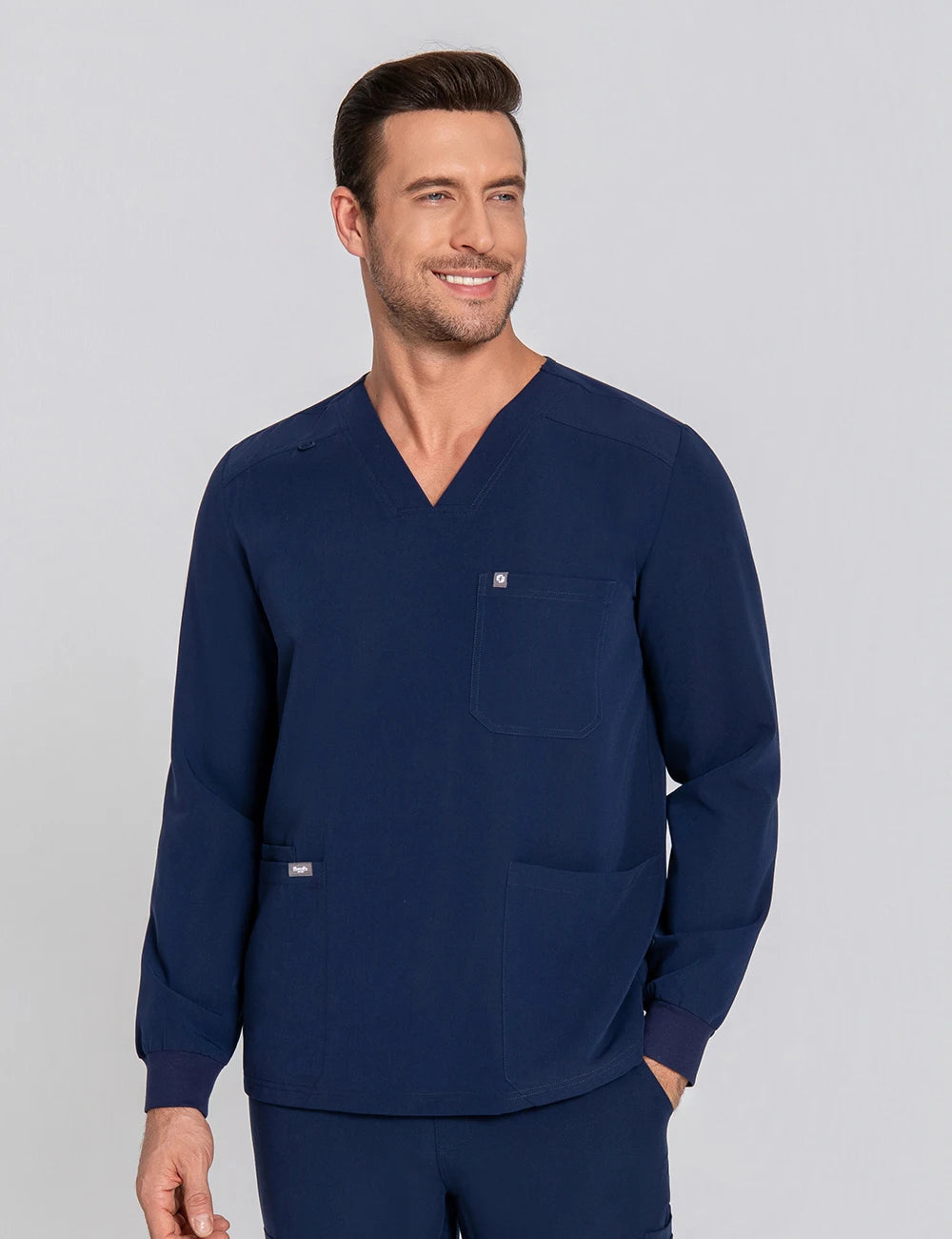 KUNGFU SCRUBS Waterproof Antibacterial Men's' Long-Sleeved Scrubs