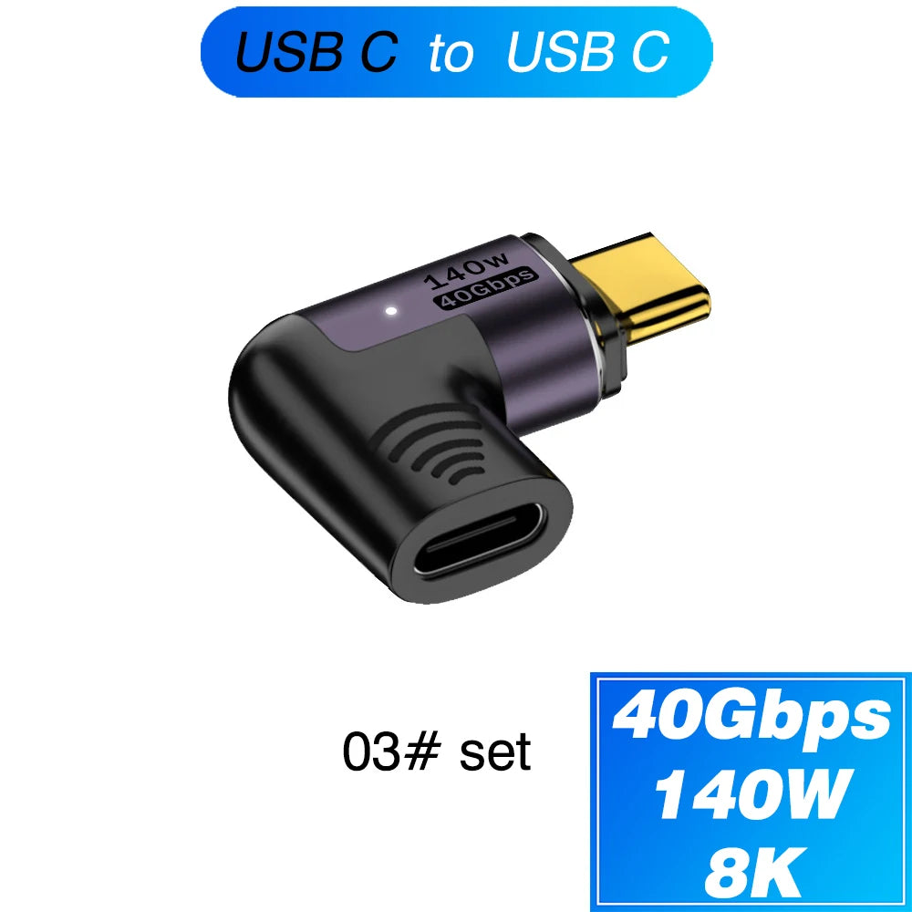 Magnetic Type-C OTG Thunderbolt4 Adapter Type-C TO C To USB-A To HDMI DP VGA To Rj45 Adapter PD100W 140W Coverter Phone MacBook
