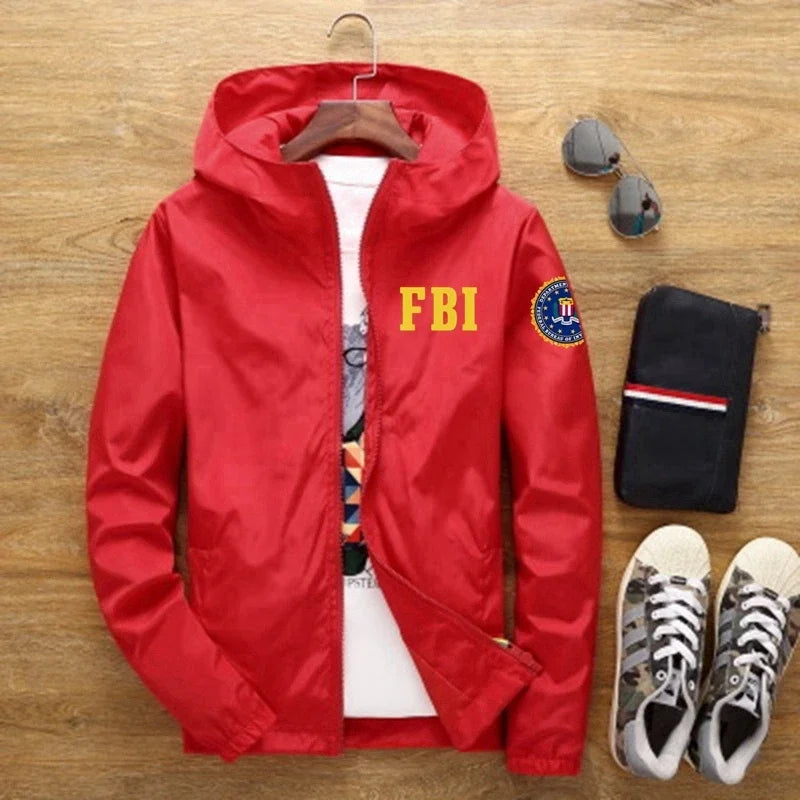 2024 New Men's FBI Printed jackets