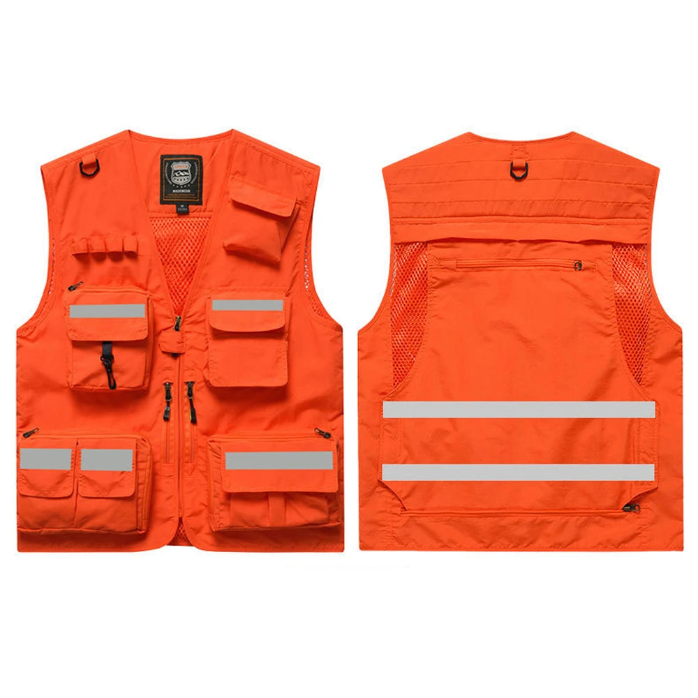 Hi Vis Workwear Safety Vest with Multi Pockets