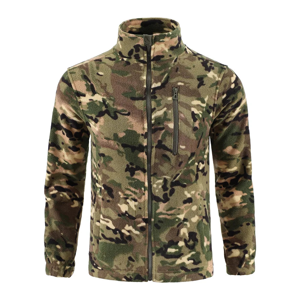 Camouflage Tactical Fleece Jacket Double-Sided