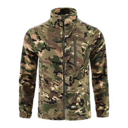 Camouflage Tactical Fleece Jacket Double-Sided