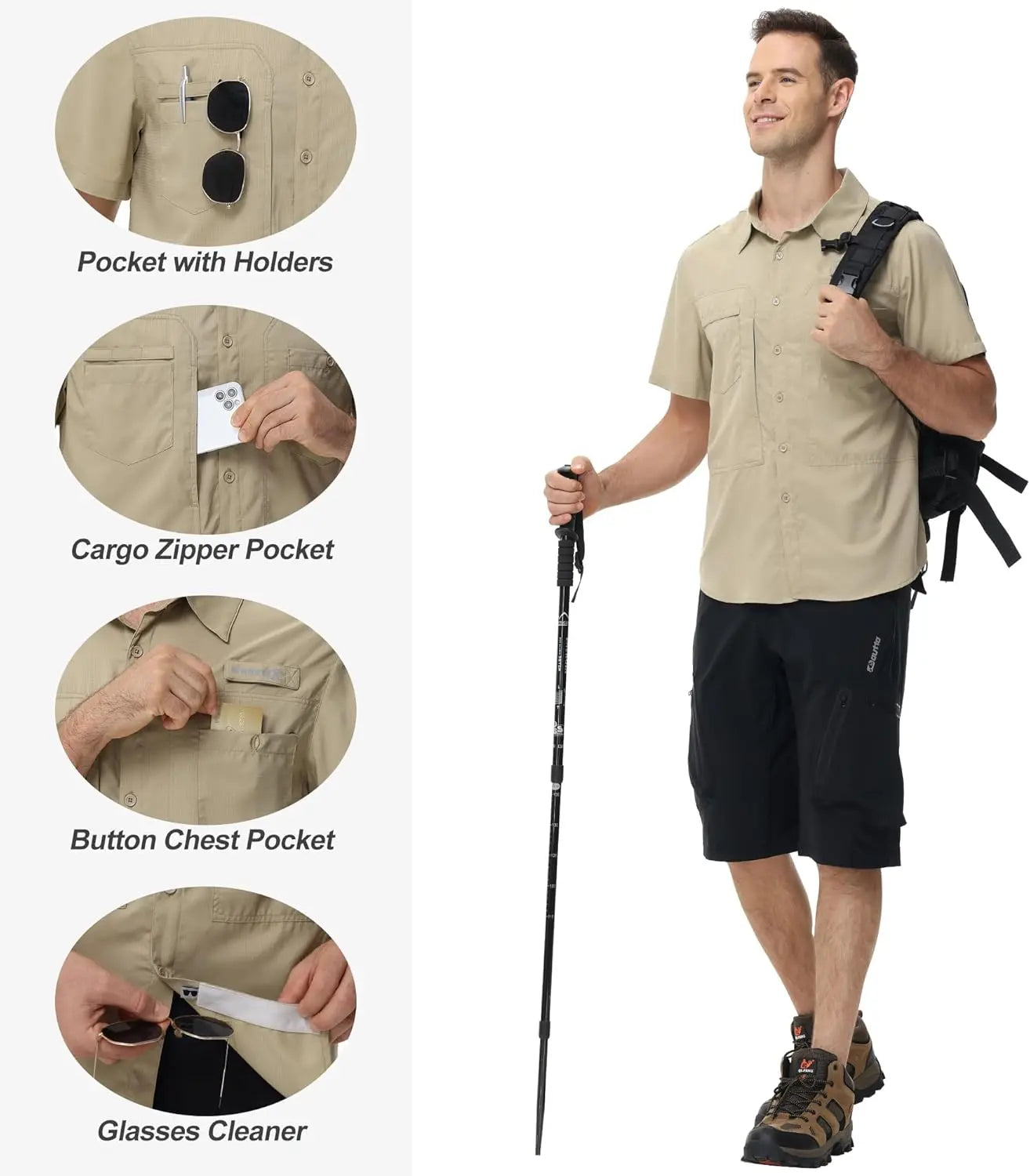 Men's Short Sleeve Tactical / Military / Fishing / Hunting shirts