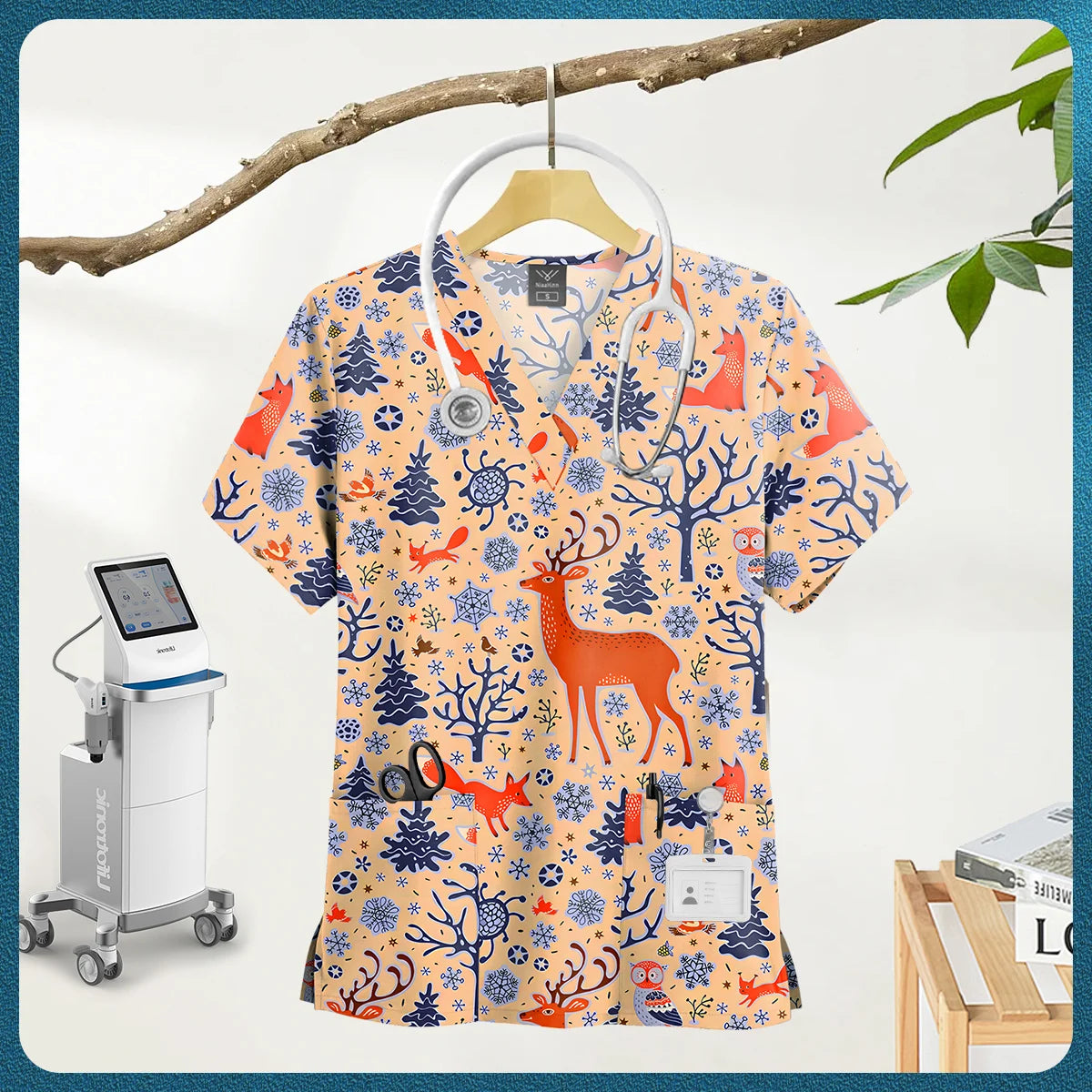 Multi-Colored, Multi-patterned Nursing Scrub tops