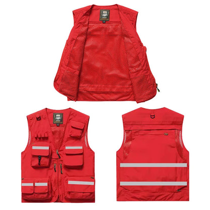 Hi Vis Workwear Safety Vest with Multi Pockets