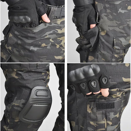 Men's Tactical Multicam Hunting Shirts / Pants /  Elbow/Knee Pads