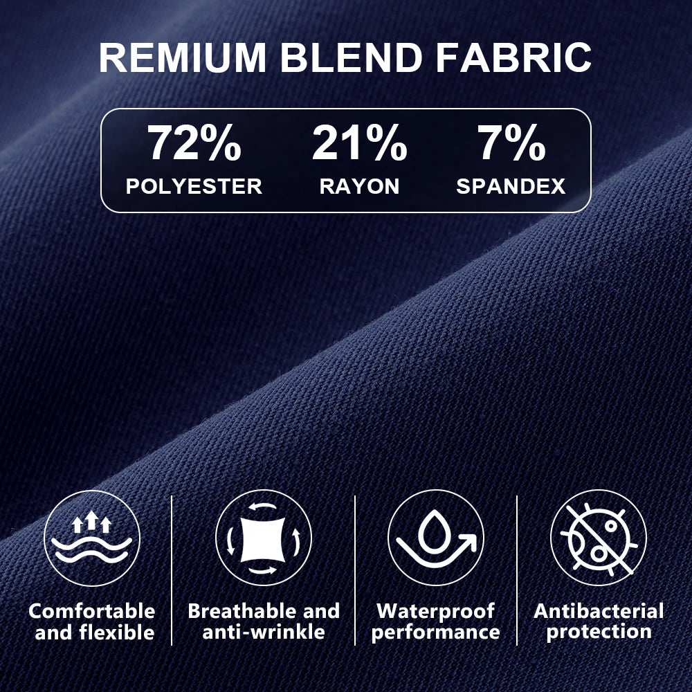 Wrinkle-resistant Men's Scrubs Medical Uniform - Antibacterial