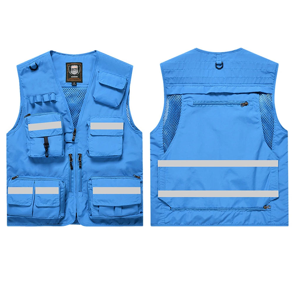 Hi Vis Workwear Safety Vest with Multi Pockets