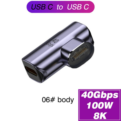 Magnetic Type-C OTG Thunderbolt4 Adapter Type-C TO C To USB-A To HDMI DP VGA To Rj45 Adapter PD100W 140W Coverter Phone MacBook