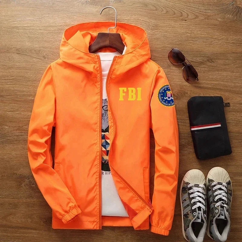 2024 New Men's FBI Printed jackets