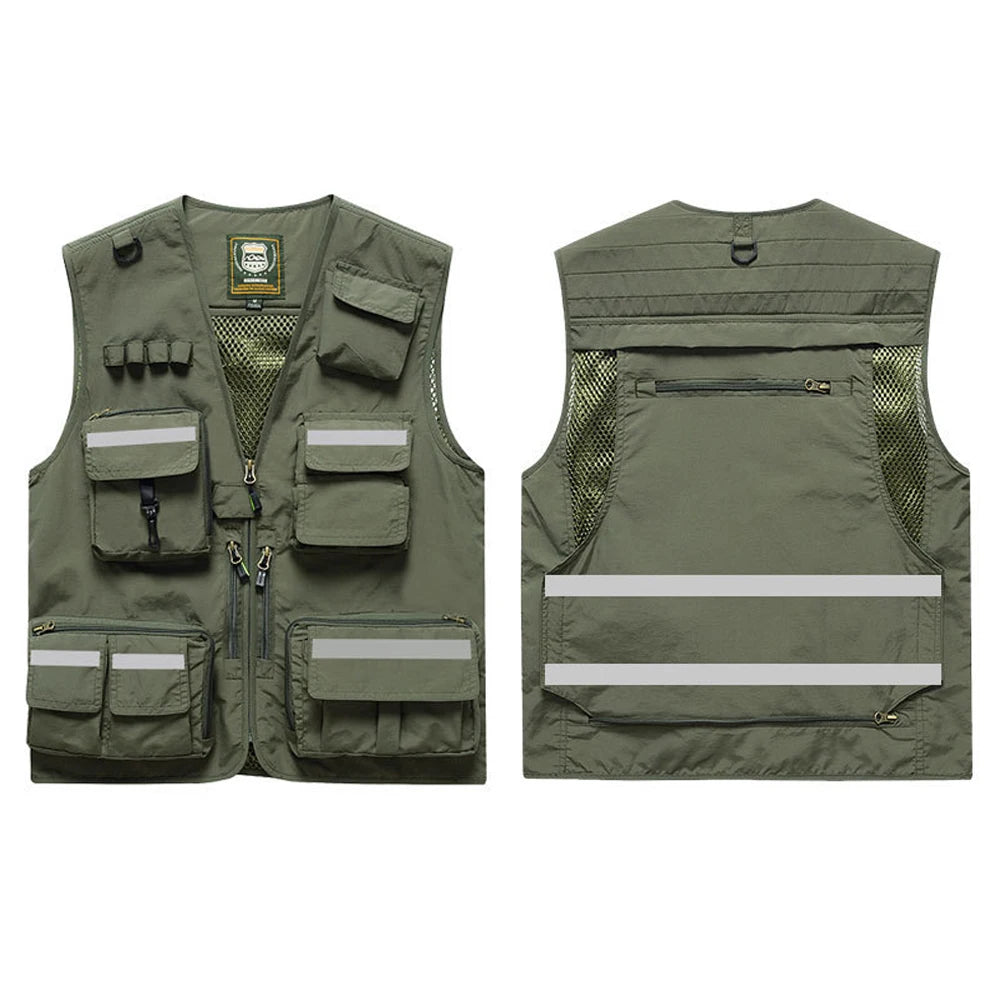 Hi Vis Workwear Safety Vest with Multi Pockets