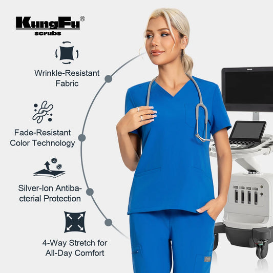 Scrubs Set Antibacterial Wrinkle-Resistant Waterproof