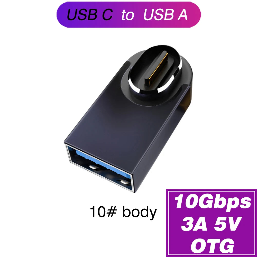 Magnetic Type-C OTG Thunderbolt4 Adapter Type-C TO C To USB-A To HDMI DP VGA To Rj45 Adapter PD100W 140W Coverter Phone MacBook