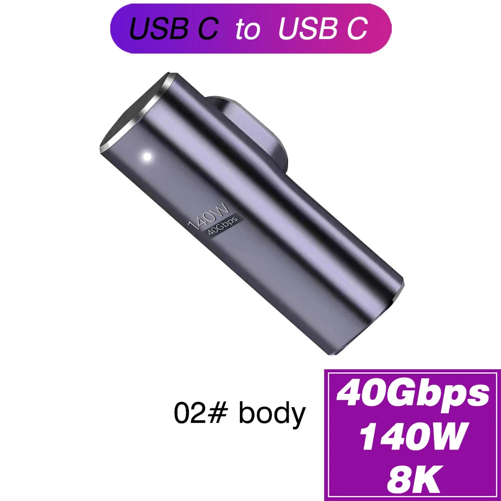 Magnetic Type-C OTG Thunderbolt4 Adapter Type-C TO C To USB-A To HDMI DP VGA To Rj45 Adapter PD100W 140W Coverter Phone MacBook