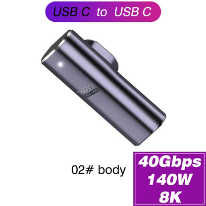 Magnetic Type-C OTG Thunderbolt4 Adapter Type-C TO C To USB-A To HDMI DP VGA To Rj45 Adapter PD100W 140W Coverter Phone MacBook