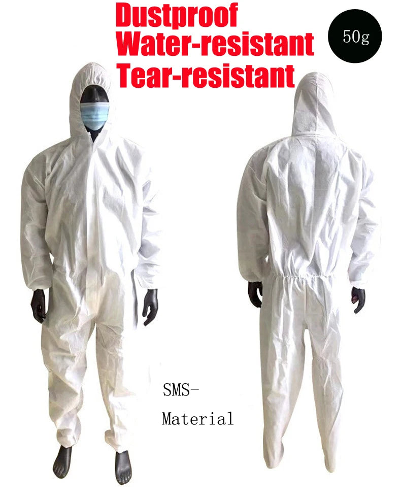 Disposable Safety Suit - Breathable, Dustproof,  Water,  Oil Resist.
