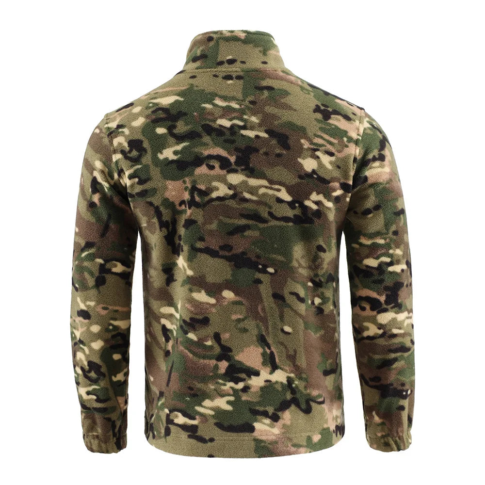 Camouflage Tactical Fleece Jacket Double-Sided