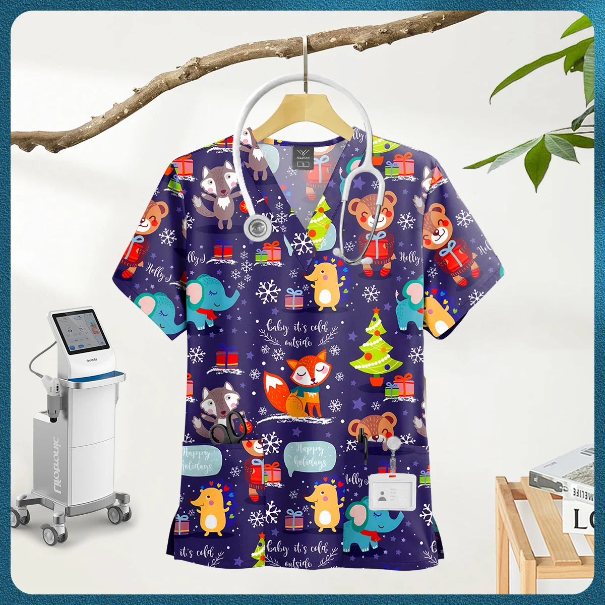 Multi-Colored, Multi-patterned Nursing Scrub tops