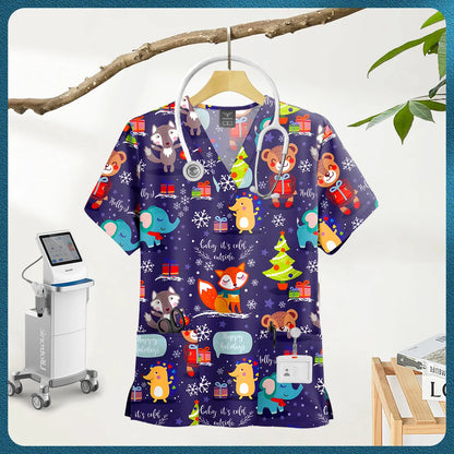 Multi-Colored, Multi-patterned Nursing Scrub tops