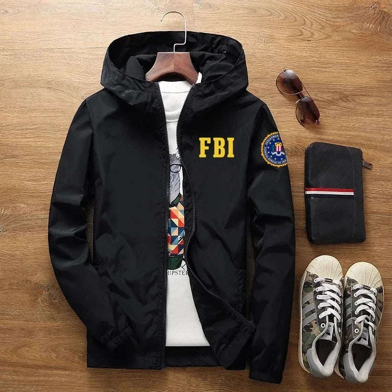 2024 New Men's FBI Printed jackets