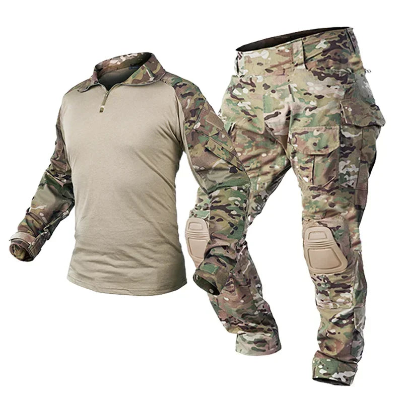Men's Tactical Multicam Hunting Shirts / Pants /  Elbow/Knee Pads