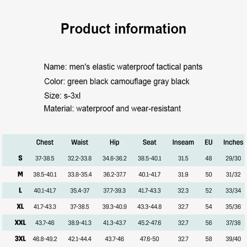 Tactical Pants - Waterproof - Tear-resistant