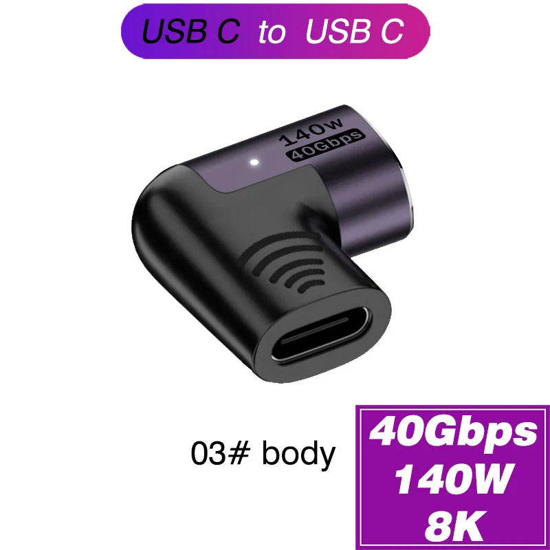 Magnetic Type-C OTG Thunderbolt4 Adapter Type-C TO C To USB-A To HDMI DP VGA To Rj45 Adapter PD100W 140W Coverter Phone MacBook