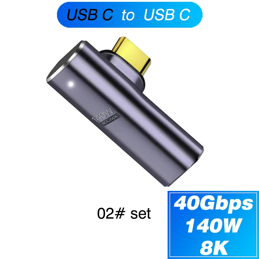 Magnetic Type-C OTG Thunderbolt4 Adapter Type-C TO C To USB-A To HDMI DP VGA To Rj45 Adapter PD100W 140W Coverter Phone MacBook