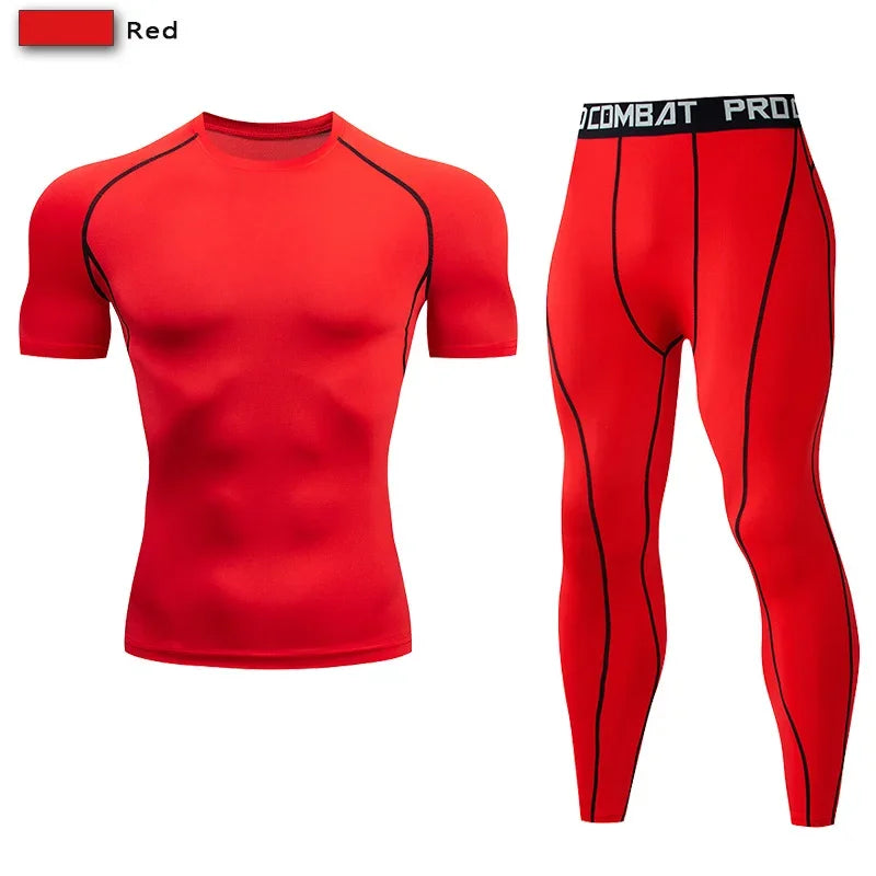 2pcs Men's Elastic SportsTraining sets