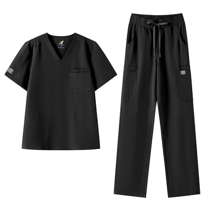 Wrinkle-resistant Men's Scrubs Medical Uniform - Antibacterial