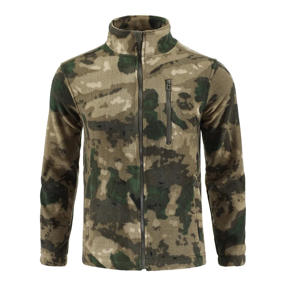 Camouflage Tactical Fleece Jacket Double-Sided