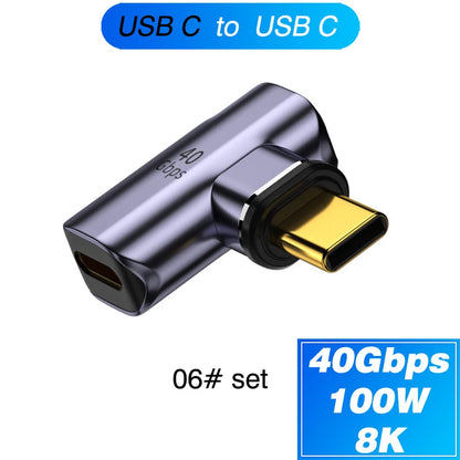 Magnetic Type-C OTG Thunderbolt4 Adapter Type-C TO C To USB-A To HDMI DP VGA To Rj45 Adapter PD100W 140W Coverter Phone MacBook