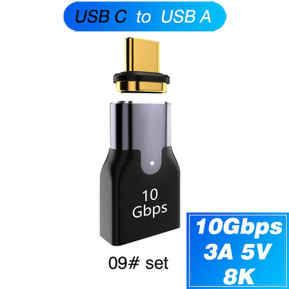 Magnetic Type-C OTG Thunderbolt4 Adapter Type-C TO C To USB-A To HDMI DP VGA To Rj45 Adapter PD100W 140W Coverter Phone MacBook