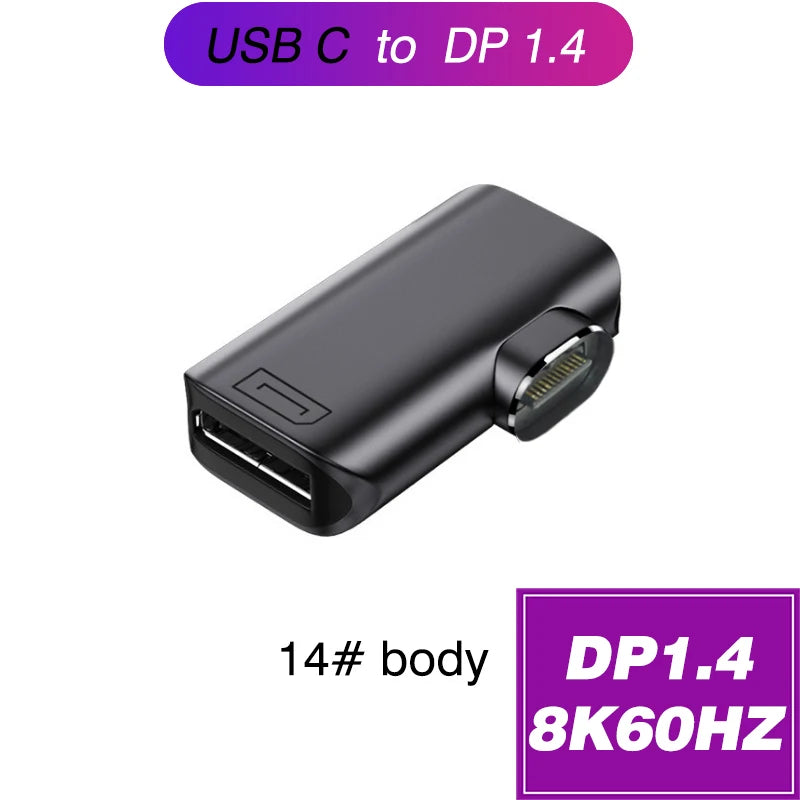 Magnetic Type-C OTG Thunderbolt4 Adapter Type-C TO C To USB-A To HDMI DP VGA To Rj45 Adapter PD100W 140W Coverter Phone MacBook