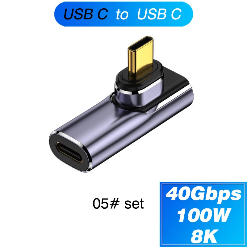 Magnetic Type-C OTG Thunderbolt4 Adapter Type-C TO C To USB-A To HDMI DP VGA To Rj45 Adapter PD100W 140W Coverter Phone MacBook