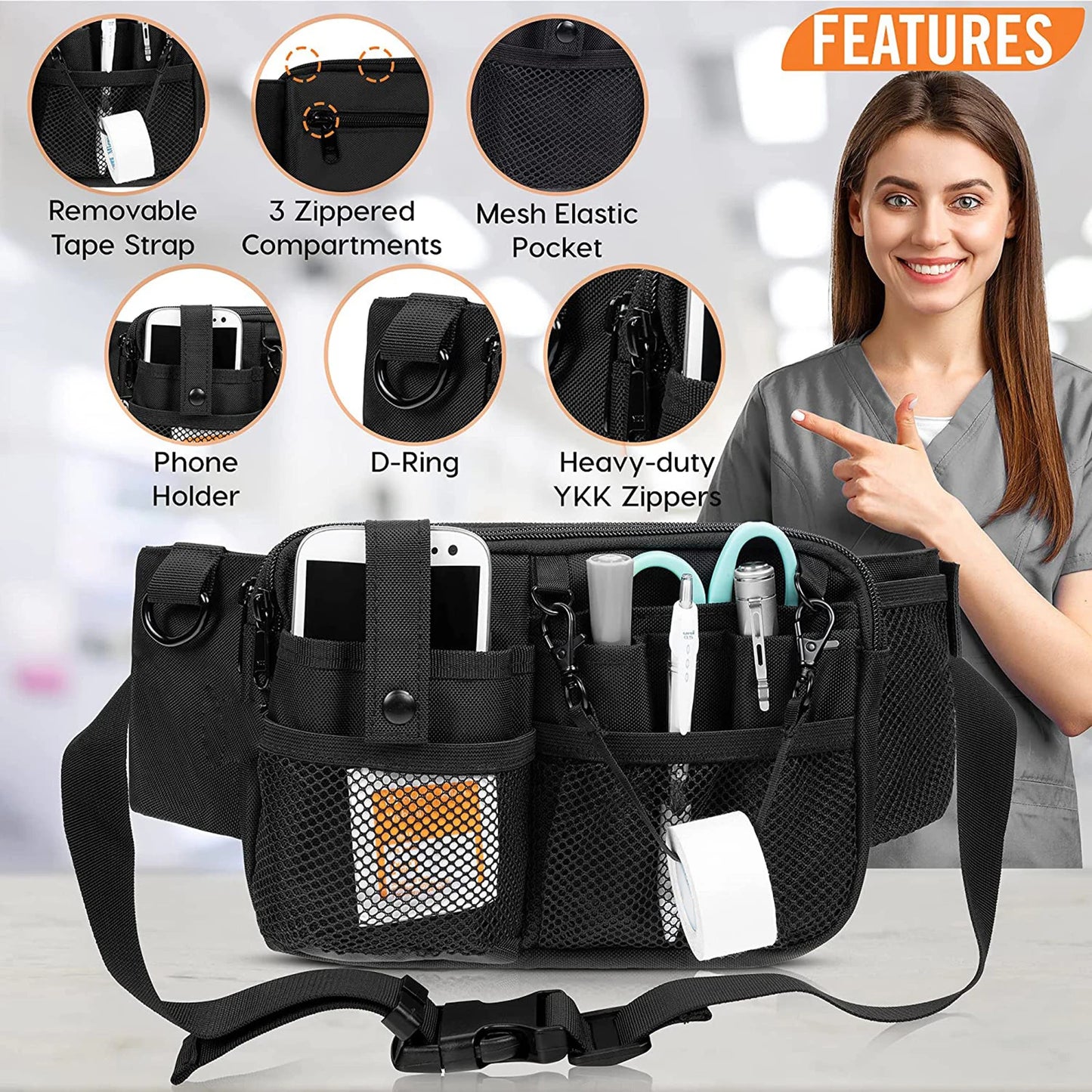 Nursing Multi Compartment Organizer Belt